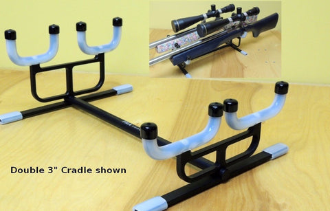 Cleaning Cradle - PMA - Double rifle for rifles with 3" forend  - Xtra Long for F-Class, Long Range, and ELR rifles - Hoplon Precision